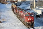 Paused eastbound manifest waits at Foley